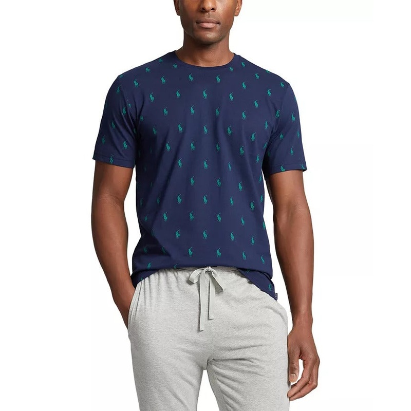 Polo Ralph Lauren Mens Regular fit T-Shirt Pajamas Medium Blue Green