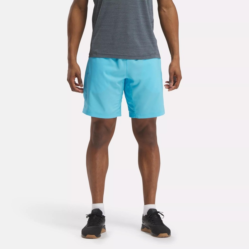 REEBOK Mens Regular fit Workout Shorts Large Blue Solid