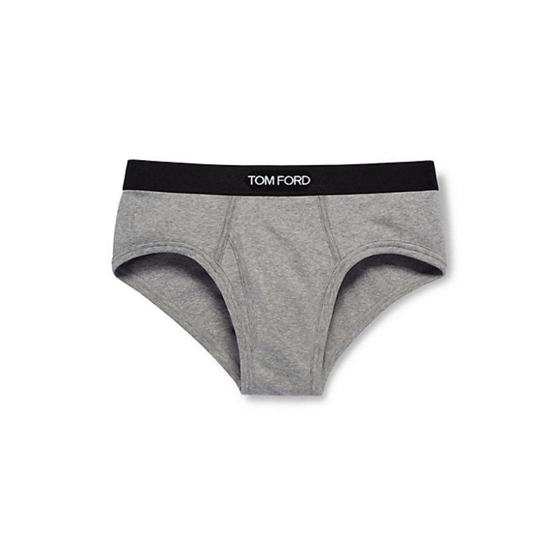Tom Ford Mens Regular fit Briefs Underwear XL Grey Solid