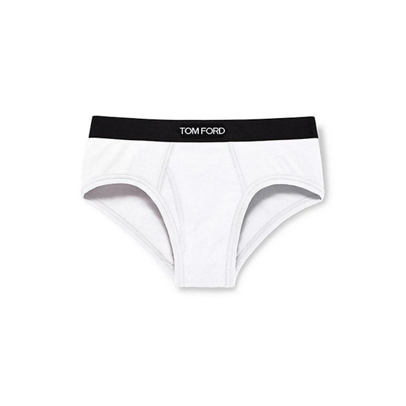 Tom Ford Mens Regular Fit Briefs Underwear XL White