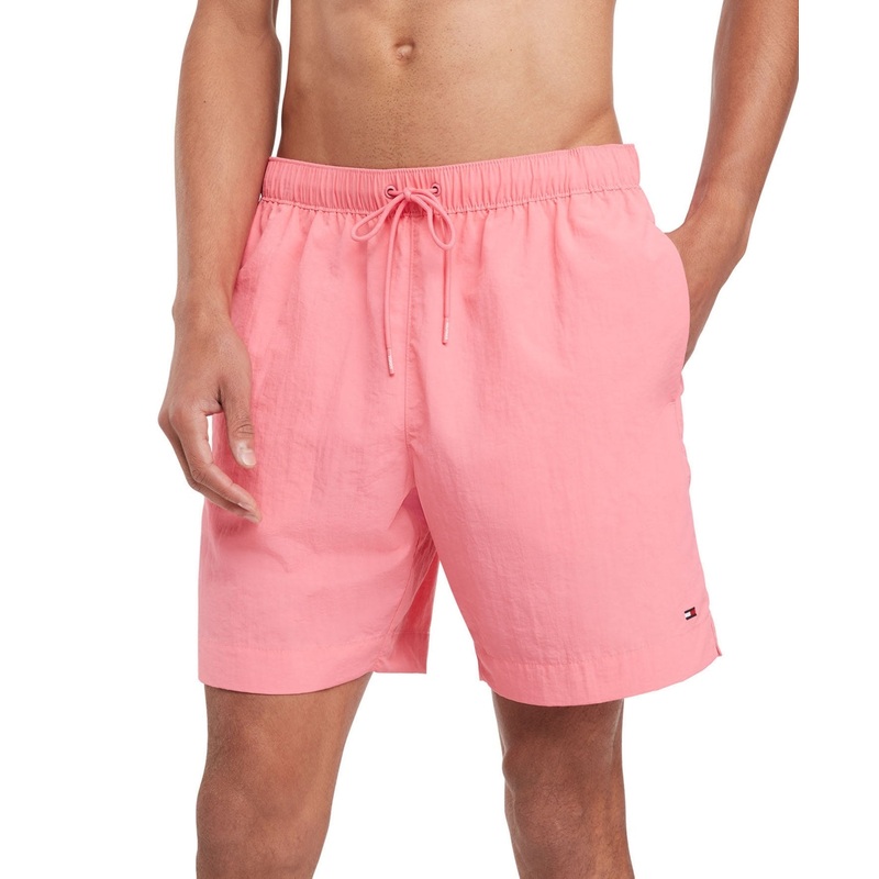 Tommy Hilfiger Mens Regular fit Trunks Swimwear XXL 7 Inseam Pink Solid