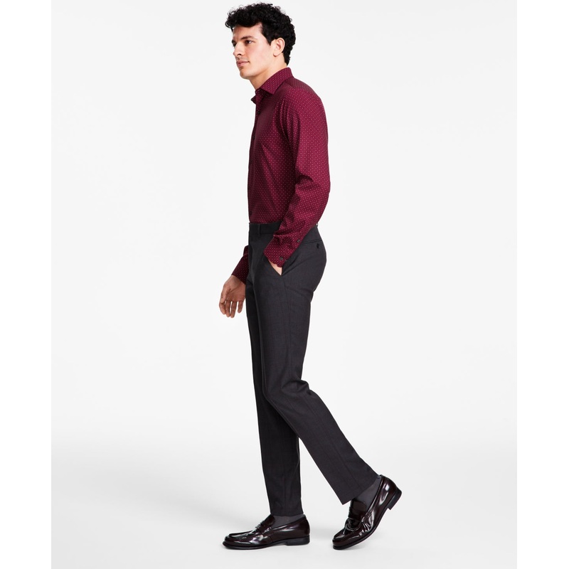 Alfani Mens Slim fit Dress Pants 29 / 30 Charcoal Grey Check