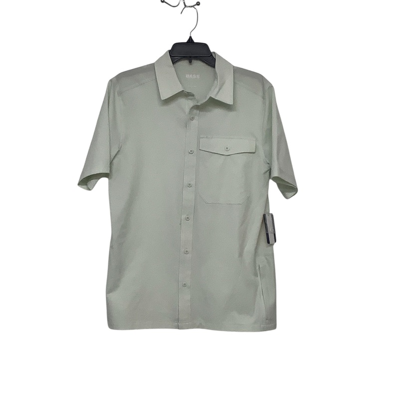 Bass Outdoor Men's Trailer A.C. Short-Sleeve Button Shirt Large Light Green