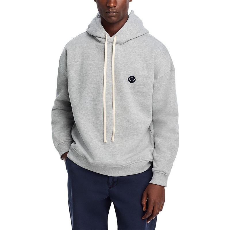Joshua Sanders Mens Regular fit Pixel Hoodie Sweatshirt Small Grey Solid