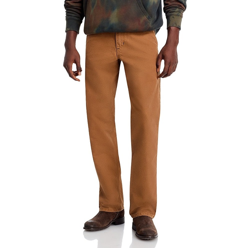 Roy Roger's X Dave's New York Mens Canvas Straight Fit Jeans Brown 33 / 32