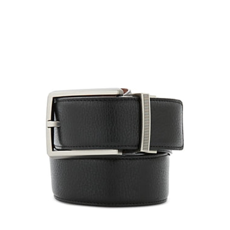 The Men's Store Lines Reversible Belt Black 32