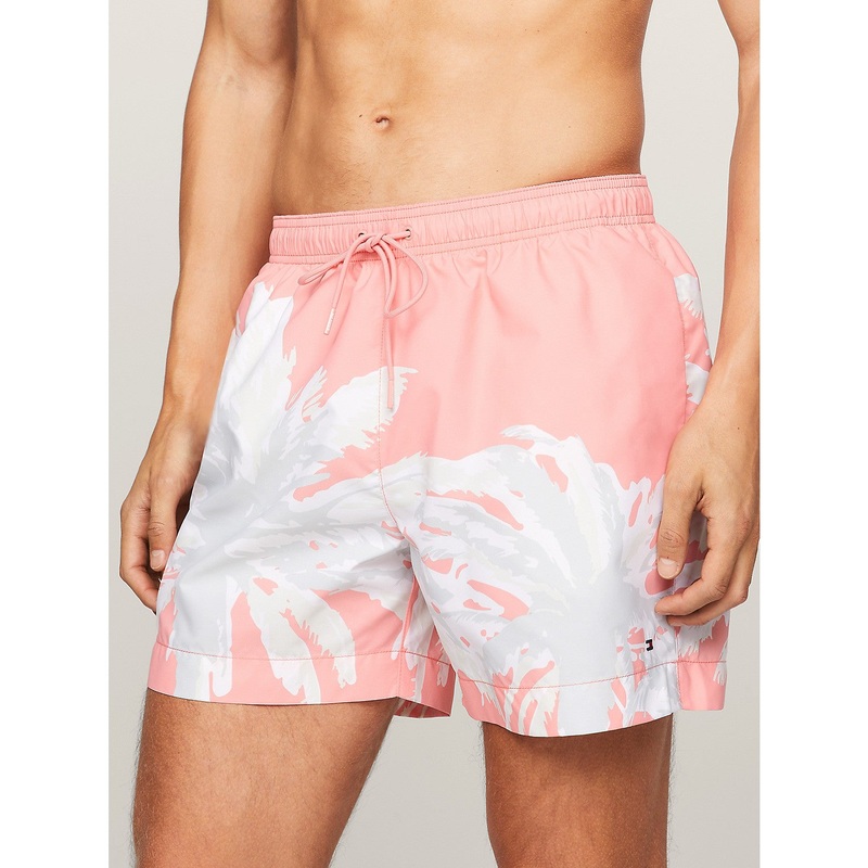 Tommy Hilfiger Mens Regular fit Trunks Swimwear 5 Inseam Medium Pink