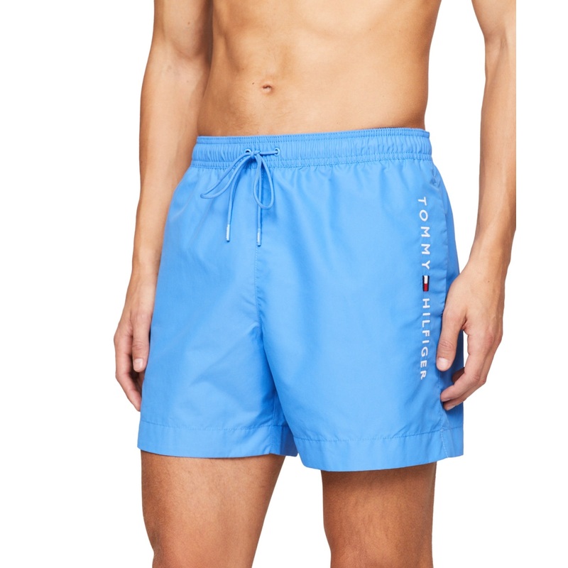 Tommy Hilfiger Mens Regular fit Trunks Swimwear 7 Inseam Large Blue