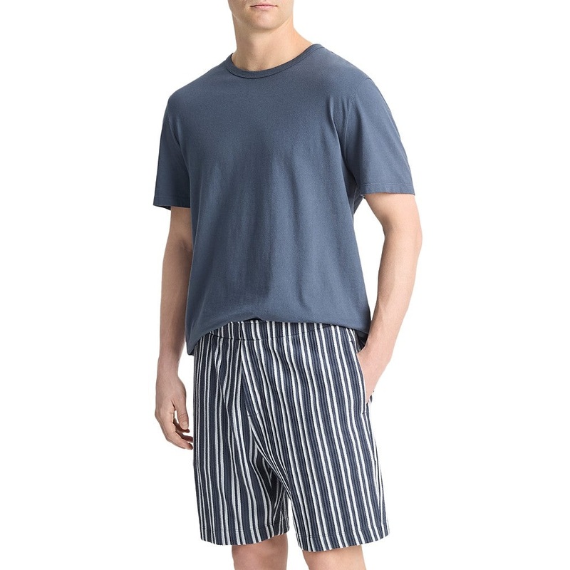 Vince Mens Regular fit Casual Shorts Small Blue Striped 7.5 Inseam