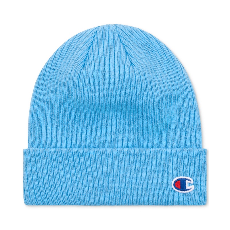 Champion Mens Snug fit Logo Beanie Hat Light Blue