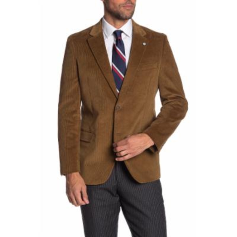 Nautica Mens Modern fit Sport Coat Blazer 36 S Brown Solid Stretch