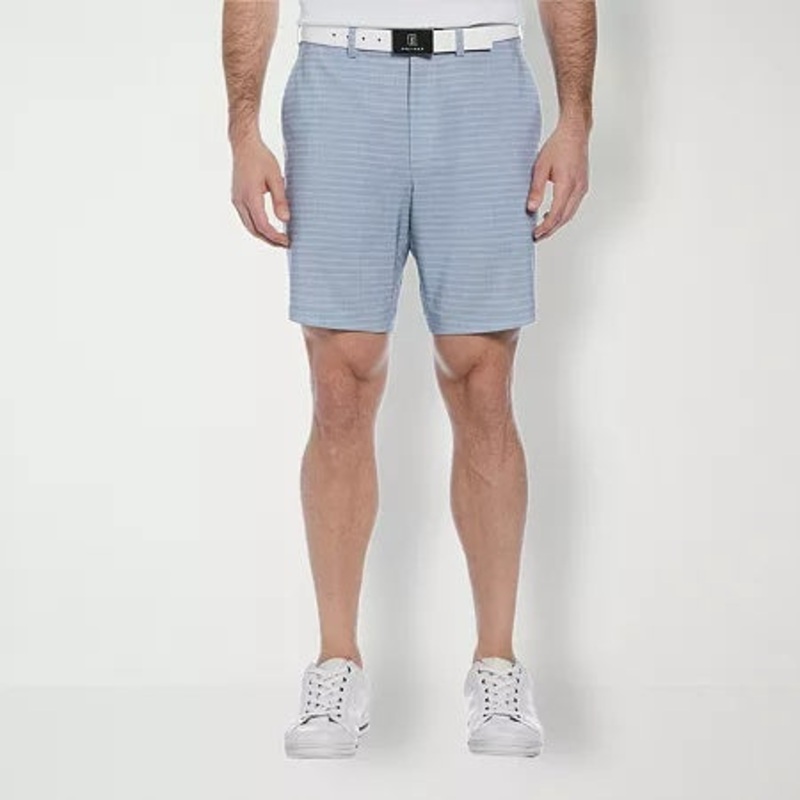 Pga Tour Mens Regular fit Golf Shorts 38 / 8 Light Grey Check