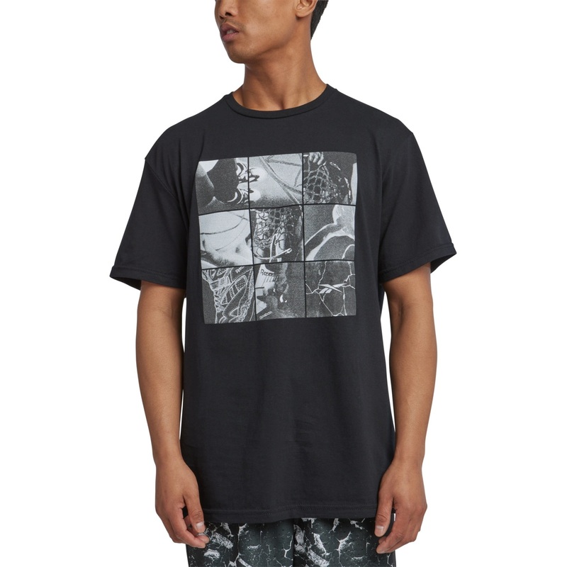 Reebok Mens Regular fit Short Sleeve Graphic T-Shirt Shirt XXL Black