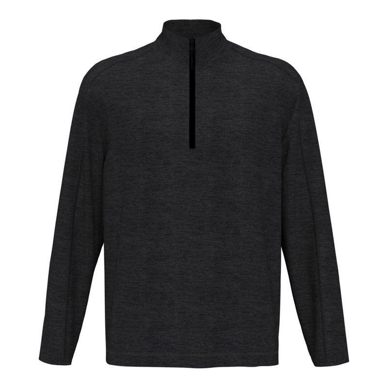 PGA TOUR Men's Moisture Wicking Fleece 1/4 Zip Sweater Caviar Heather Medium
