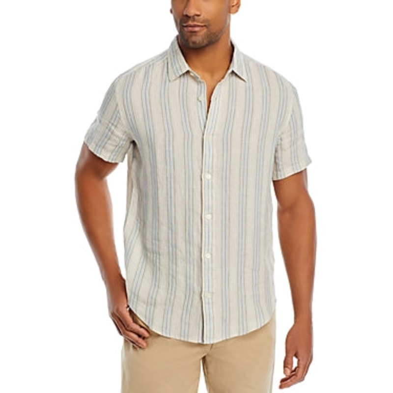 The Men's Store Cotton Stretch Slim Fit Button Down Shirt Small Blue