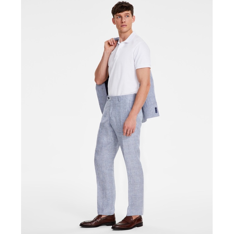 Tommy Hilfiger Mens Modern fit Dress Pants Pants 42 / 30 Blue Plaid