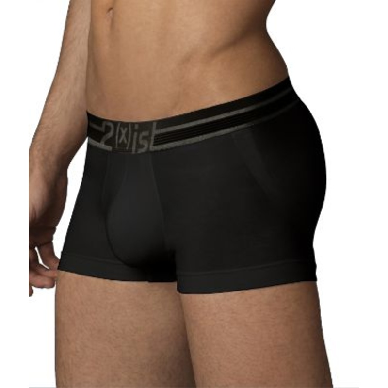 2XIST Mens  fit Trunks Underwear XL /  Black Solid