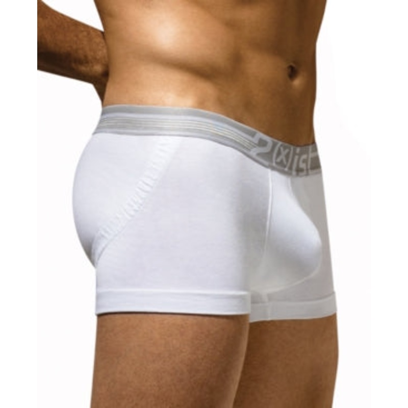 2xist Mens  fit Trunks Underwear XL /  White Solid