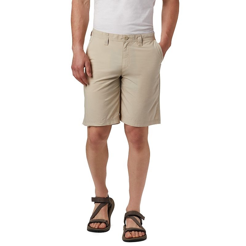 Columbia Mens Regular fit Casual Shorts 38 / 10 Beige Solid