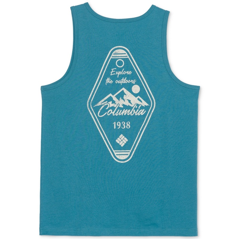 Columbia Mens Regular fit Graphic Tank Top Shirt Small Blue