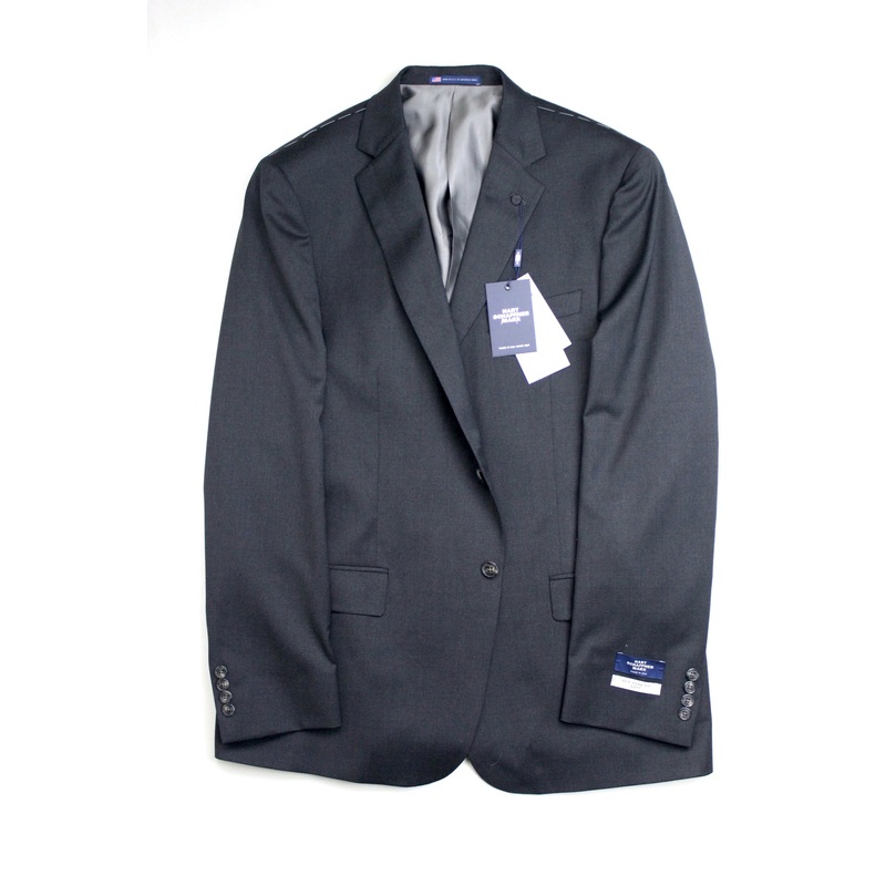 Hart Schaffner Marx New York Soft Classic Fit Suit Jacket Blazer 44S Charcoal