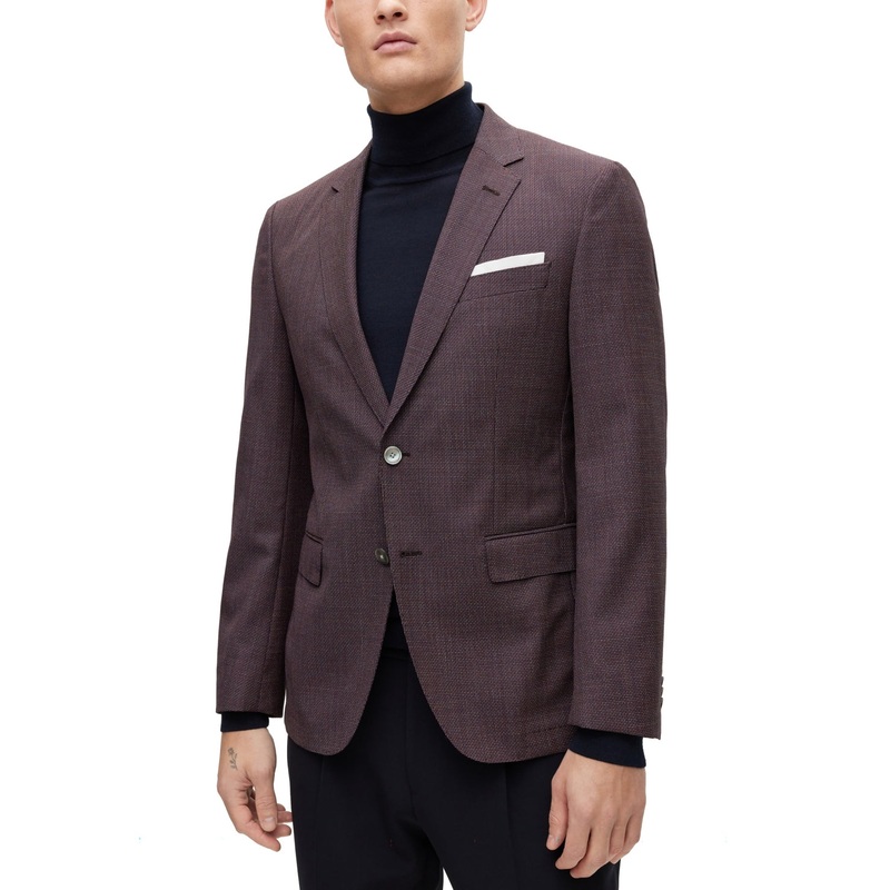 Hugo Boss Mens Slim fit Sport Coat Blazer 46 R Brown