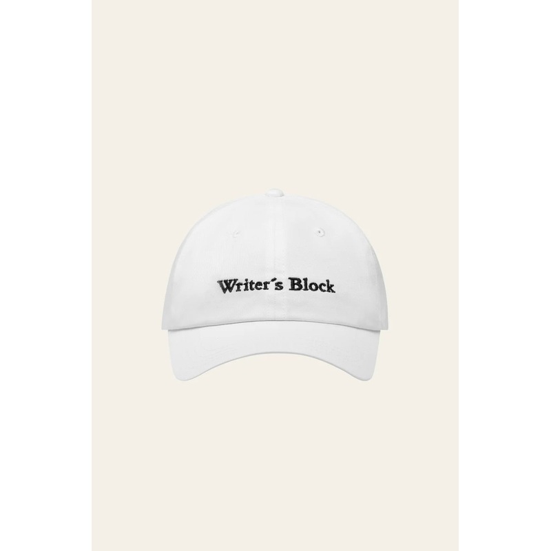 READ THE DEUX Newspaper Dad Cap Writer's Block White One Size