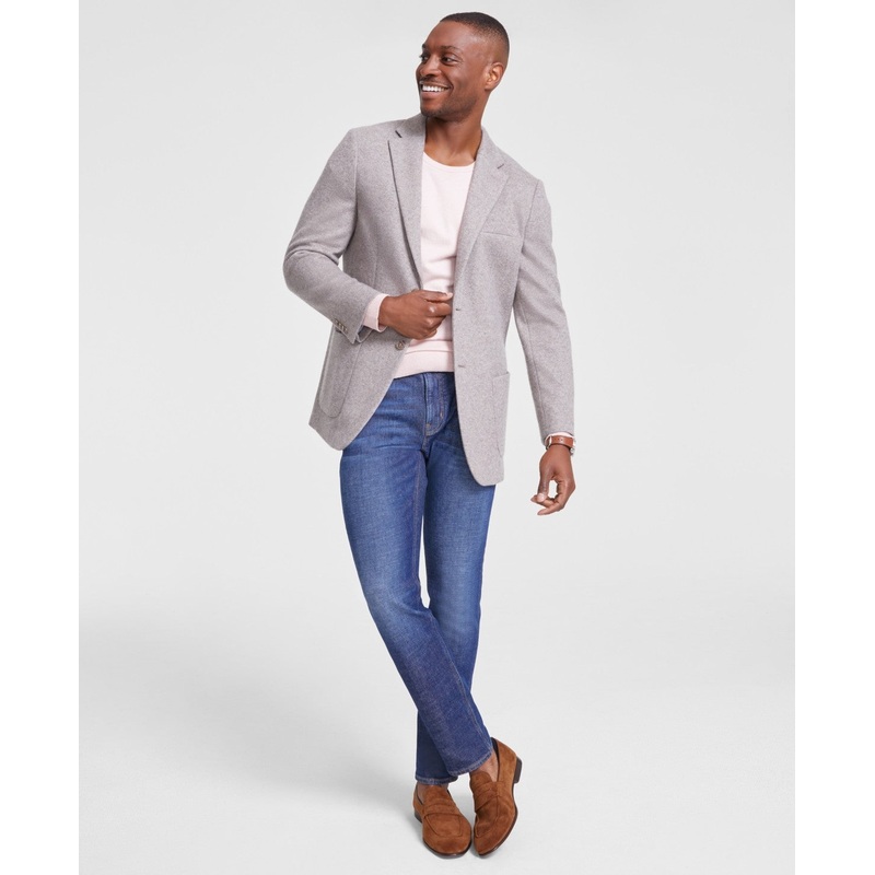 Tommy Hilfiger Mens Modern fit Sport Coat Blazer 46 R Beige Solid