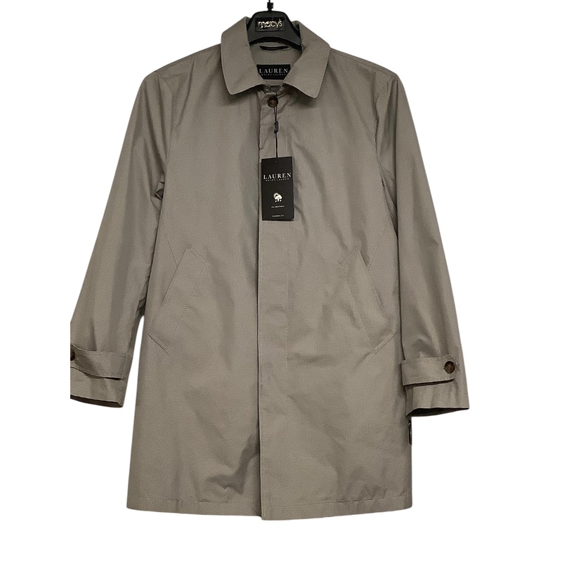 Lauren Ralph Lauren Mens Raincoat Coat 36S Black White Houndstooth