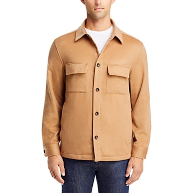 The Men's Store at Bloomingdale's Mens Cashmere Overshirt Beige Large