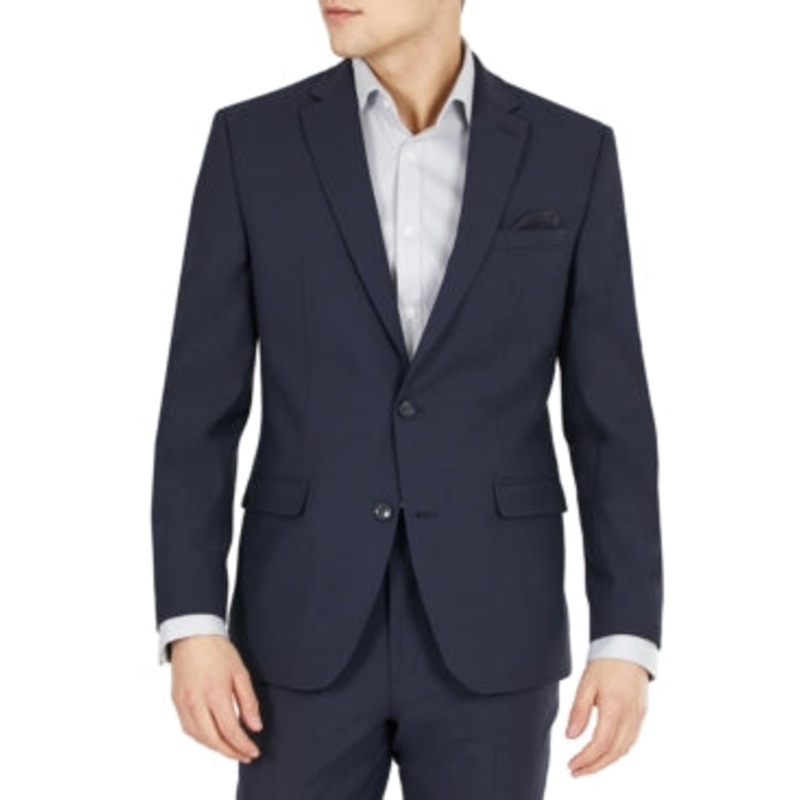 Bar Iii Mens Slim fit Suit Jacket Blazer 38 R Blue Solid