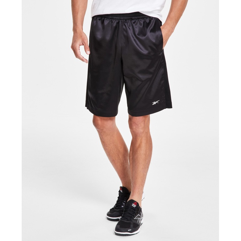 Reebok Mens Regular fit Mesh Basketball Shorts XXXL / 9 Black Moisture Wicking