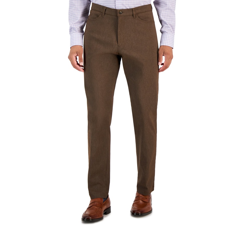 Tommy Hilfiger Mens Modern fit Dress Pants 38 / 34 Brown Solid