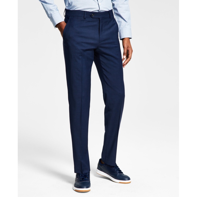 Tommy Hilfiger Mens Modern fit Dress Pants Pants 38 / 30 Blue Solid Stretch