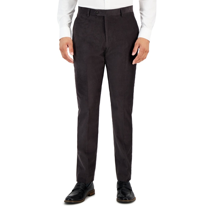 Tommy Hilfiger Mens Slim fit Casual Corduroy Pants 34 / 30 Dark Grey