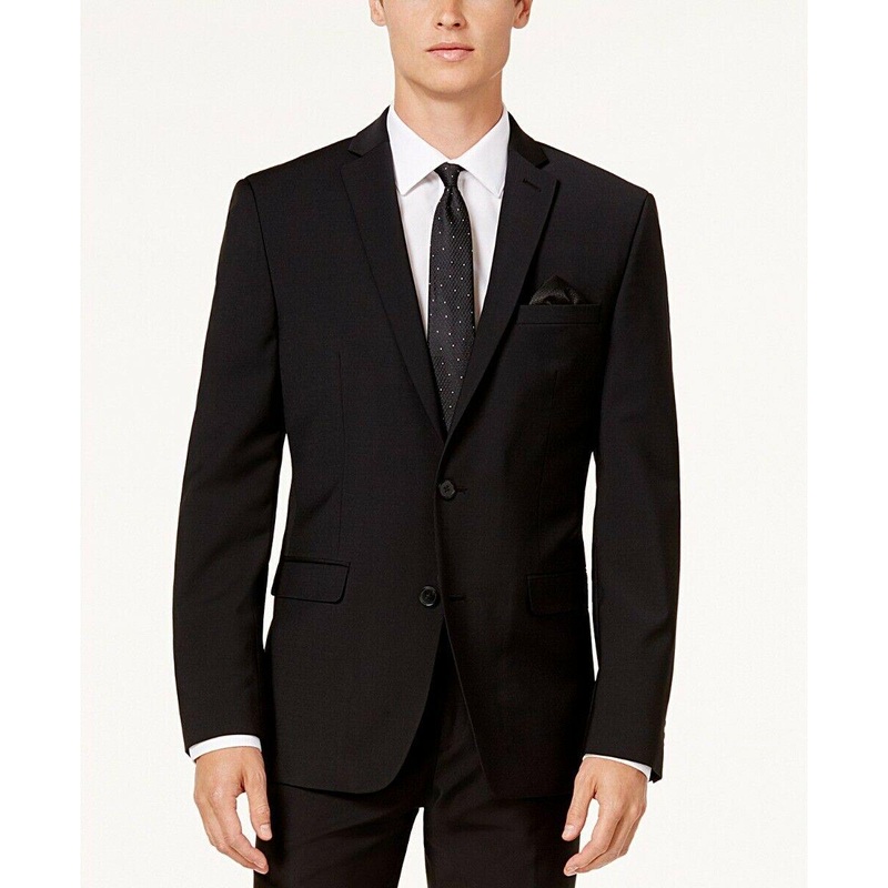 Bar III Men's Slim-Fit Active Stretch Suit Jacket 40R Black Sport Coat