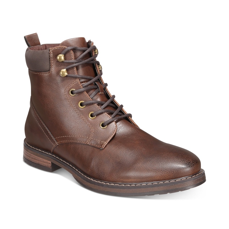 Club Room Men's Westin Lace-up Boots 11.5 Tan