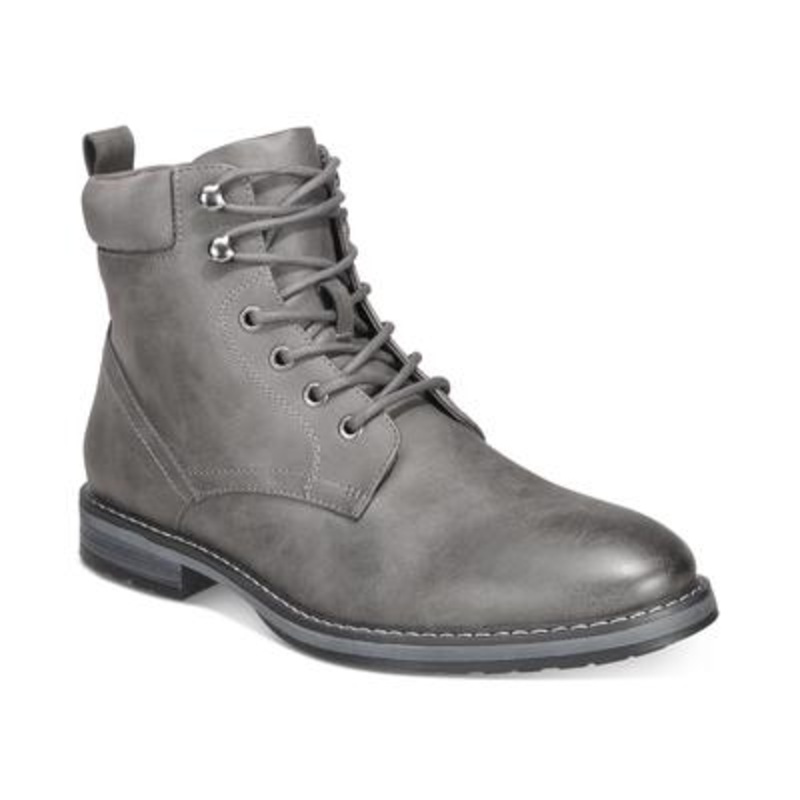 Club Room Men's Westin Lace-up Boots 9.5 Grey