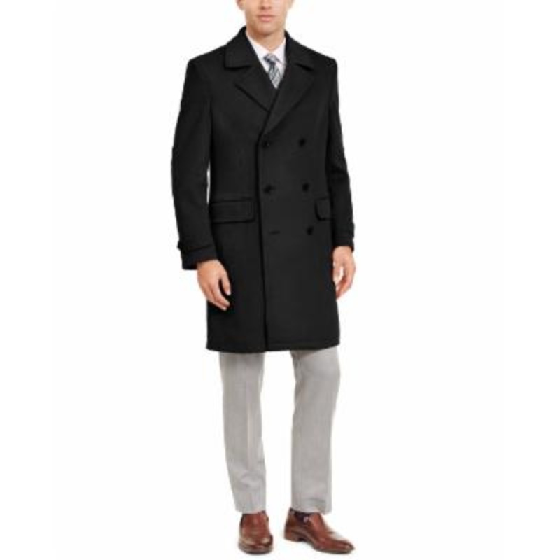 Lauren Ralph Lauren Mens Classic fit Double Breasted Peacoat Coat 36 S Black