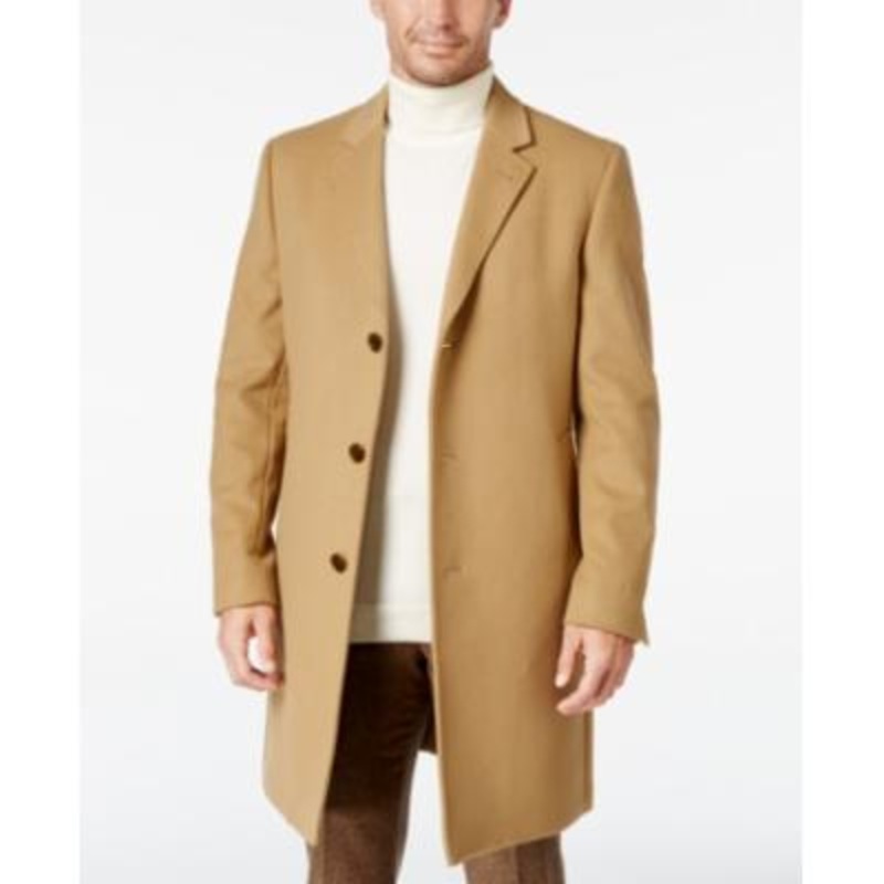 Lauren Ralph Lauren Mens Classic fit Overcoat Coat 38 S Beige Solid