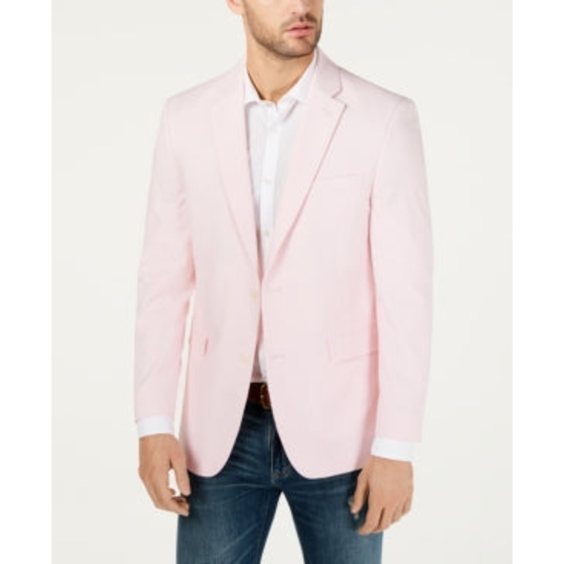Tommy Hilfiger Mens Modern fit Sport Coat Blazer 42 S Light Pink Solid