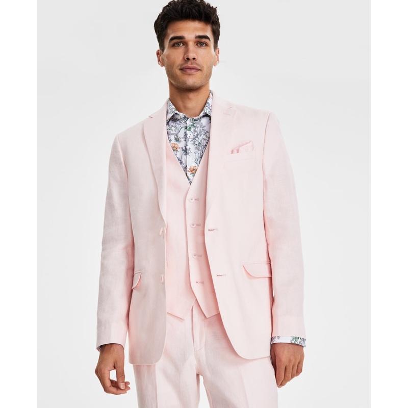 Bar Iii Mens Slim fit Suit Jacket Blazer 38 S Light Pink