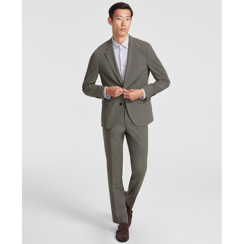 Hugo Boss Mens Modern fit Blazer Suit Jacket 40 S Green Solid