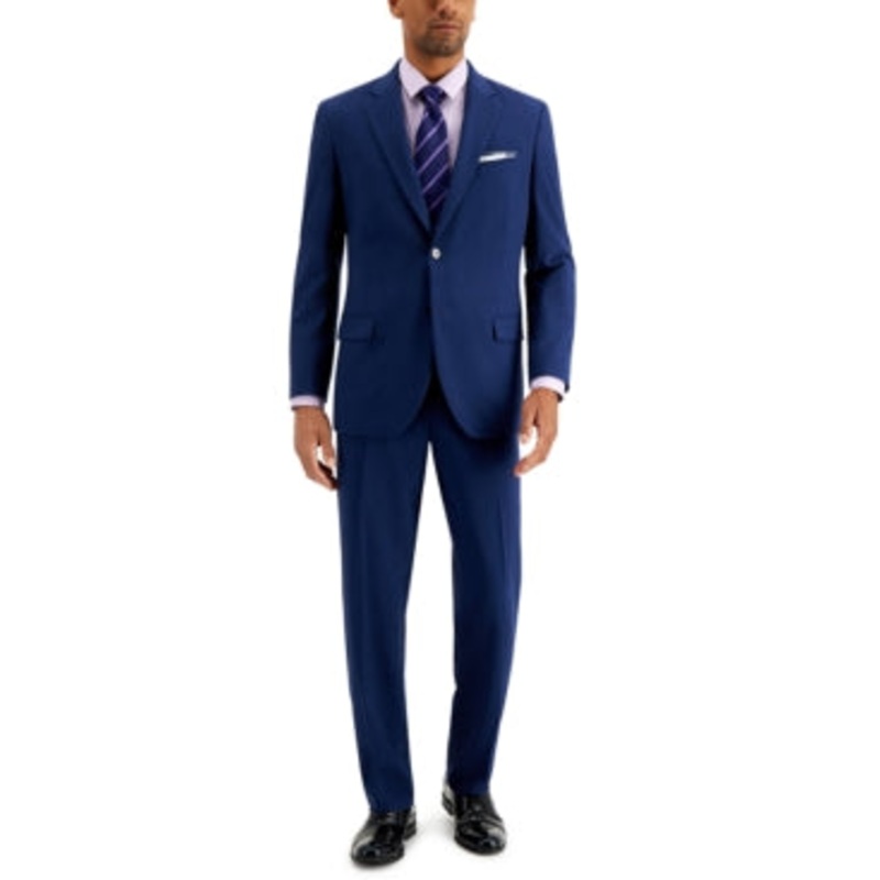 Nautica Men's Modern-Fit Bi-Stretch 2 Piece Suit 46R / 40 x 32 Blue