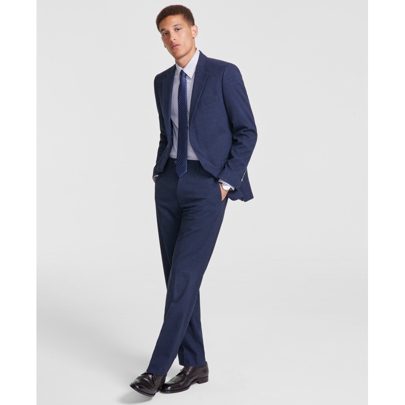 Nautica Mens Modern fit 2 Piece Suit 54 R / 49 Waist Blue Stretch