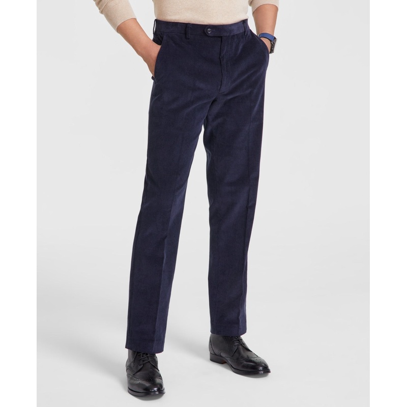 Tommy Hilfiger Mens Modern fit Dress Pants 33 / 32 Navy Blue Solid
