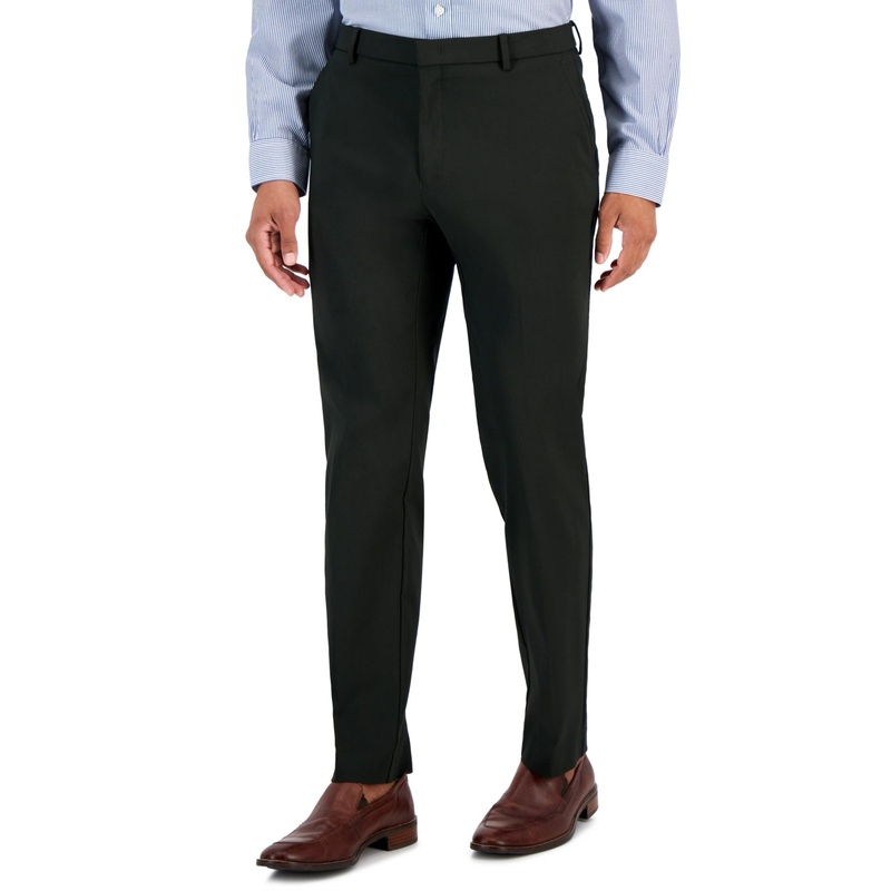 Tommy Hilfiger Mens Modern fit Dress Pants 36 / 32 Green Solid Stretch