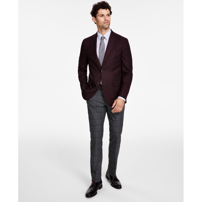 Tommy Hilfiger Mens Modern fit Sport Coat Blazer 38 R Red Solid