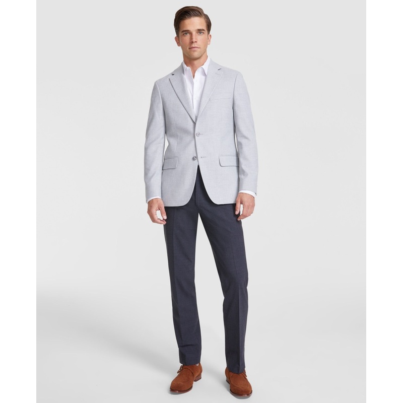 Tommy Hilfiger Mens Modern fit Sport Coat Blazer 46 R Grey Solid