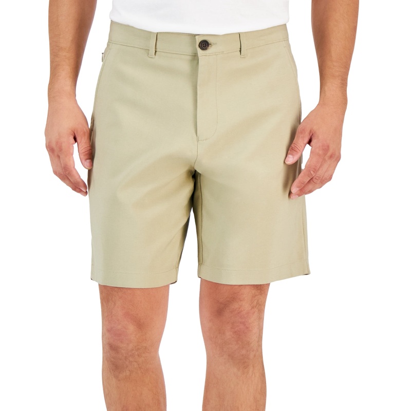 Alfani Mens  fit Casual Tech Shorts 32 Beige Solid